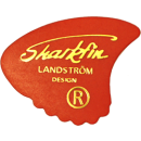 Sharkfin Pick - Goldprint Soft Red - 25 Pack