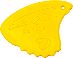 Sharkfin Pick - Relief Medium Yellow - 25 Pack