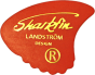 Sharkfin Pick - Goldprint Soft Red - 25 Pack