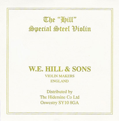 W. E. Hill Violin String E. Ball End. Strong