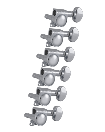 Grover Mid-Size Locking Rotomatics 406 Series Chrome Set 6-in-Line
