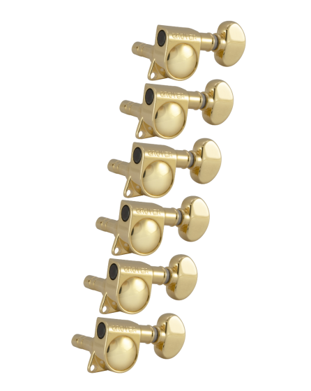 Grover Mid-Size Locking Rotomatics 406 Series Gold Set 6-in-Line