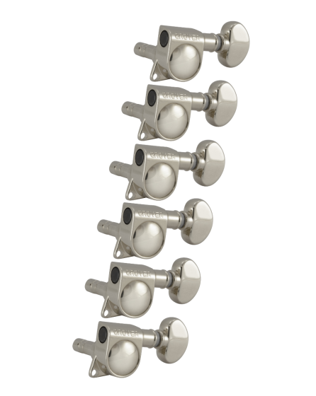 Grover Mid-Size Locking Rotomatics 406 Series Nickel Set 6-in-Line