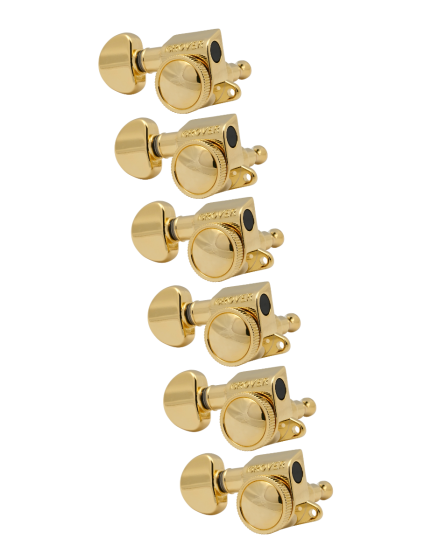 Grover Mid-Size Roto-Grip Locking Rotomatics 505 Series Gold Set 6-in-Line - Left Handed