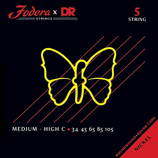 Fodera x DR Strings Bass Nickel Medium - High C - 5 string 