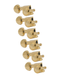 Grover Mid-Size Rotomatics 205-18 Series Gold Set 6-in-Line - Left Handed