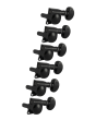 Grover Mini Locking Rotomatics 406 Series Black Chrome Set 6-in-Line
