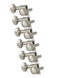Grover Mid-Size Locking Rotomatics 406 Series Nickel Set 6-in-Line - Left Handed