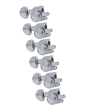 Grover Mid-Size Roto-Grip Locking Rotomatics 505 Series Chrome Set 6-in-Line - Left Handed