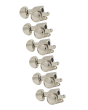 Grover Mid-Size Roto-Grip Locking Rotomatics 505 Series Nickel Set 6-in-Line - Left Handed
