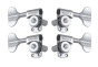 Grover Titan Electric Bass 145 Series Chrome Set 2 + 2