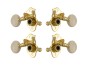 Grover Sta-Tite Ukulele 9 Series Gold Pegs Set of 4 - White Buttons