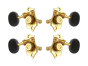 Grover Sta-Tite 18.1 Gear Ratio U98-18 Series Ukulele Pegs Gold Set 2+2 - Ebony Buttons