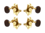Grover Sta-Tite 18.1 Gear Ratio U98-18 Series Ukulele Pegs Gold Set 2+2 - Rosewood Buttons