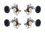 Grover Sta-Tite 18.1 Gear Ratio U99-18 Series Ukulele Pegs Chrome Set 2+2 - Ebony Buttons