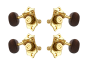 Grover Sta-Tite 18.1 Gear Ratio U99-18 Series Ukulele Pegs Gold Set 2+2 - Rosewood Buttons