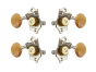 Grover Sta-Tite 18.1 Gear Ratio U99-18 Series Ukulele Pegs Nickel Set 2+2 - Acrylic Buttons