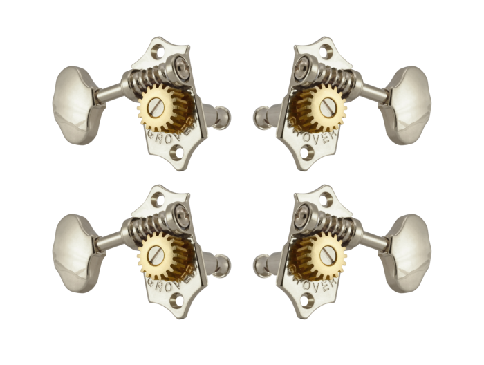 Grover Sta-Tite 18.1 Gear Ratio U98-18 Series Ukulele Pegs Nickel Set 2+2