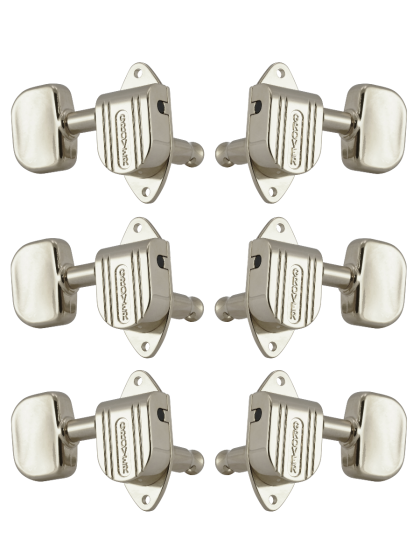 Grover Full-Size Imperial 152 Series Nickel Set 3+3 - Butterbean Buttons