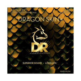 DR Strings Dragon Skin+ Phosphor Bronze Acoustic Guitar Bluegrass
