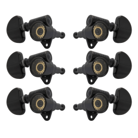 Grover Original Milk Bottle Style Rotomatics 102V Series Black Set 3+3 - Clear Cap