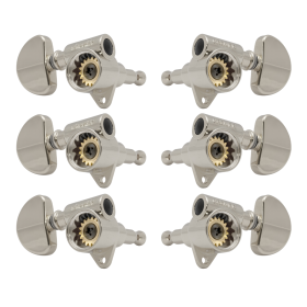 Grover Original Milk Bottle Style Rotomatics 102V Series Nickel Set 3+3 - Clear Cap