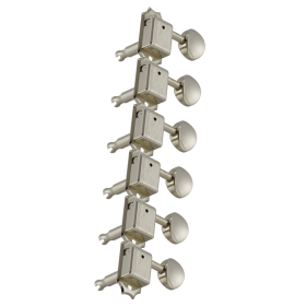 Grover Deluxe 133 Series Nickel Set 6-in-Line - Metal Buttons