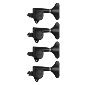 Grover Mini Bass 144 Series Black Chrome Set 4-In-Line