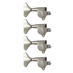 Grover Mini Bass 144 Series Nickel Set 4-in-Line - Left Handed
