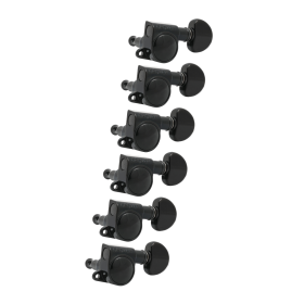 Grover Mid-Size Rotomatics 205-18 Series Black Chrome Set 6-in-Line