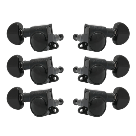Grover Mid-Size Rotomatics 205-18 Series Black Chrome Set 3+3
