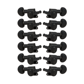Grover Mini Rotomatics 205 Series Black Chrome Set 6+6