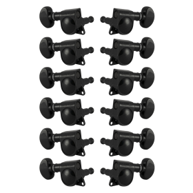 Grover Mid-Size Rotomatics 305 Series Black Chrome 6+6