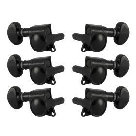 Grover Mini Locking Rotomatics 406 Series Black Chrome Set 3+3