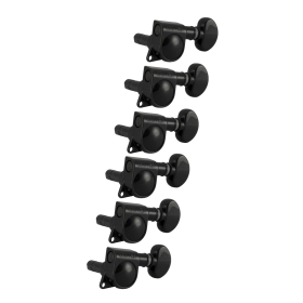 Grover Mini Locking Rotomatics 406 Series Black Chrome Set 6-in-Line