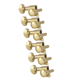 Grover Mid-Size Locking Rotomatics 406 Series Gold Set 6-in-Line - Left Handed