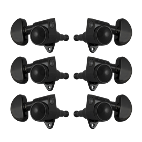 Grover Roto-Grip Locking Rotomatics Black Chrome Set 3+3