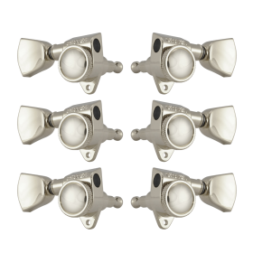 Grover Roto-Grip Locking Rotomatics Nickel Set 3+3 - Keystone Buttons