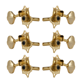 Grover Sta-Tite Horizontal 97 Series Gold Set 3+3 - Butter Bean Buttons