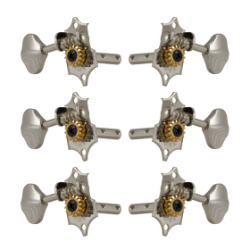Grover Sta-Tite Horizontal 97 Series Nickel Set 3+3 - Butter Bean Buttons