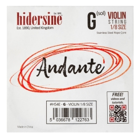 Hidersine Andante Violin G String 1/8