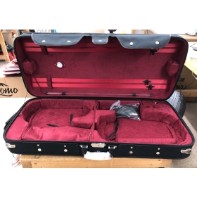 Hidersine Violin-Viola Double Case - Wooden Arched Top  -B-Stock - CL1881