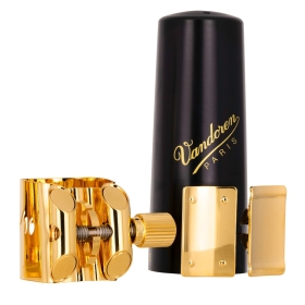 Vandoren Ligature & Plastic Cap for Soprano Saxophone V16 Metal