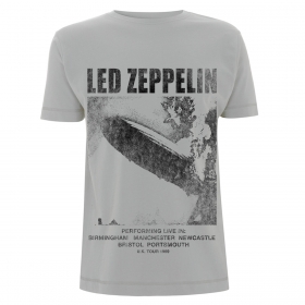 Led Zeppelin T-Shirt Small - UK Tour 1969 Ice Grey