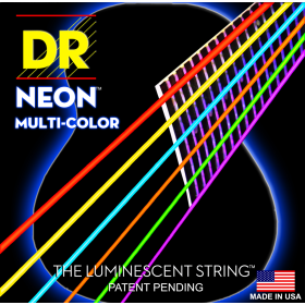DR Strings Hi-Def Neon Multi-Colour Acoustic Light