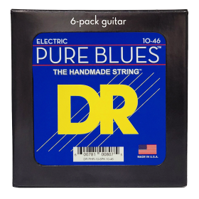 DR Strings Pure Blues Electric Medium - 6 Pack 