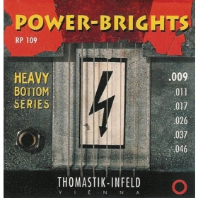 Thomastik Powerbright SET. Heavy Bottom Gauge 0.009 - STEEL TIN PLATED