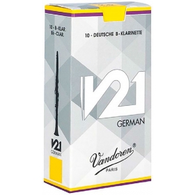 Vandoren Bb Clarinet Reeds 2.5 V21 German (10 BOX)