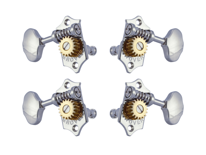 Grover Sta-Tite 18.1 Gear Ratio U99-18 Series Ukulele Pegs Chrome Set 2+2