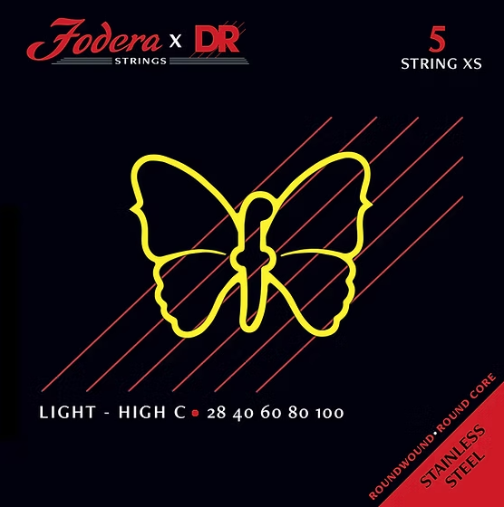 Fodera x DR Strings Bass Stainless Steel Light Short Scale - High C - 5 String